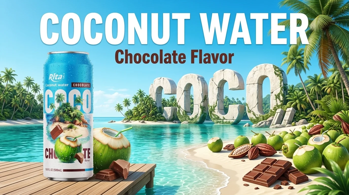 Rita Coco 100% Pure Coconut Water With Chocolate Flavour 500ml Can