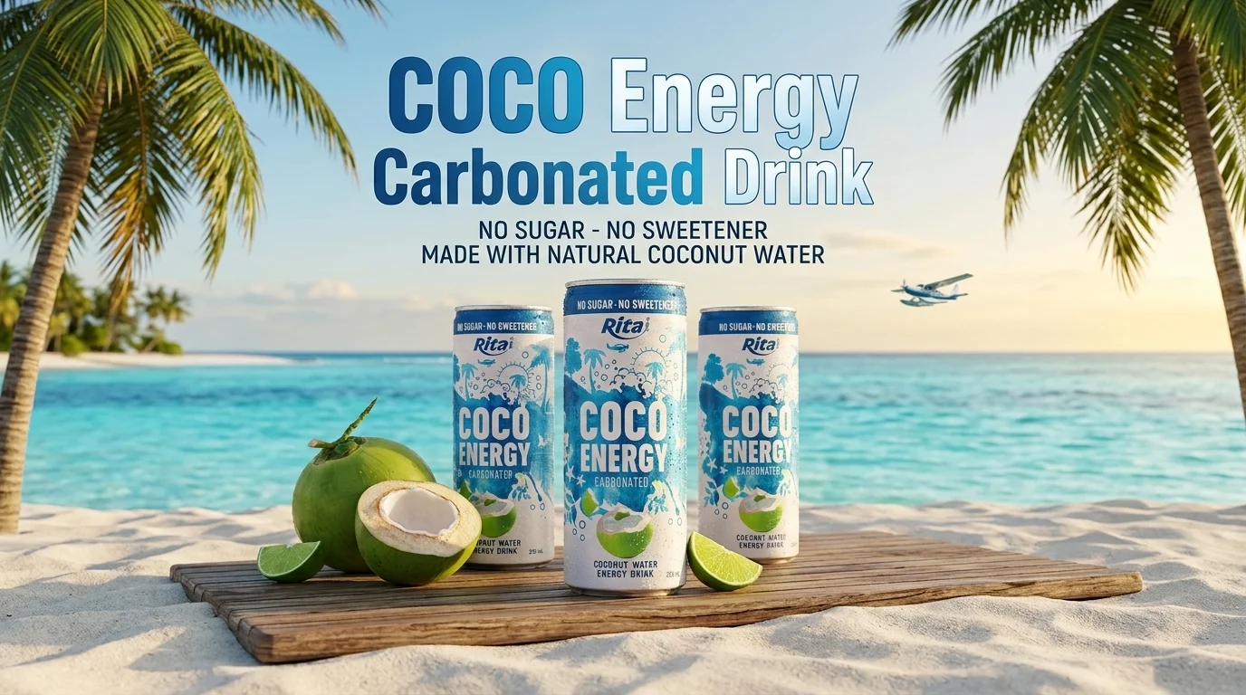 Coco Energy Carbonated Original Coconut Water 250ml Can