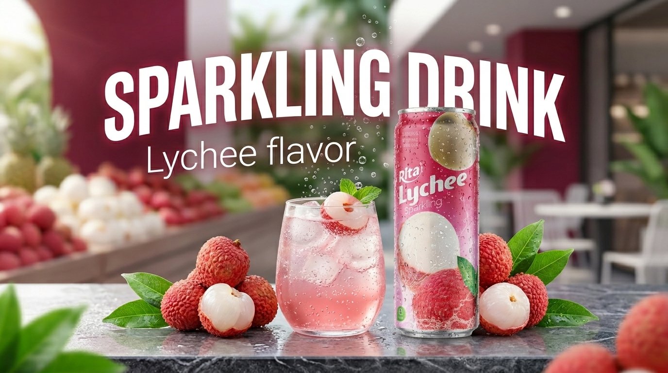 Lychee Sparkling Drink 320ml Can 04
