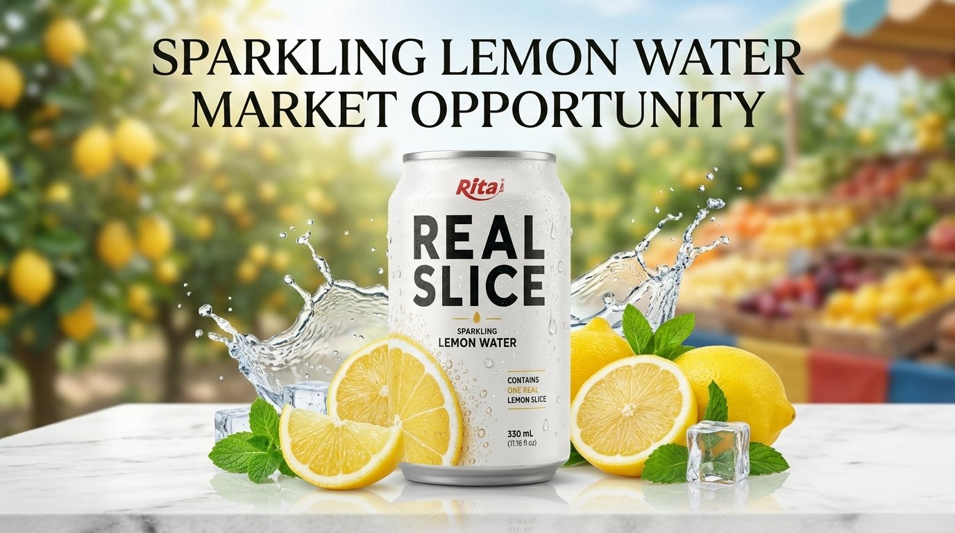 Sparkling Lemon Water With Real Fruit Slices 325ml Can