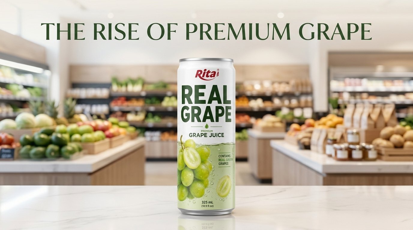 Premium Real Grape Juice 10.9 Fl Oz – Contains Real Green Grapes