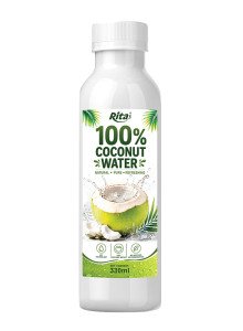 100% Pure Young Coconut Water 330ml PET Bottle Wholesale