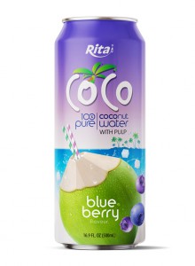 100 pure Coconut water with Pulp and blueberry  flavour