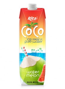 100 real coco organic pure coconut water and watermelon 1L Paper Box