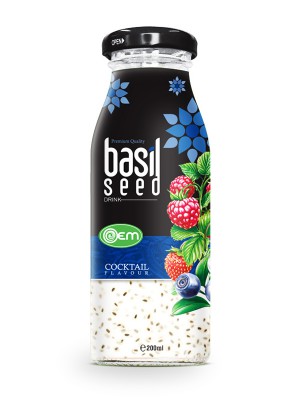 200ml OEM Basil Seed Cocktail Flavor