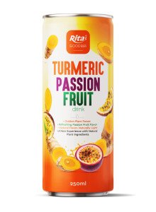 250ml Turmeric Passion Fruit Drink Slim Can OEM Beverage 250ml Turmeric Passion Fruit Drink Slim Can OEM Beverage
