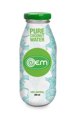 250ml Glass bottle OEM Coconut Water