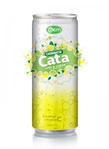 250ml OEM Carbonated Lemon Flavor Drink