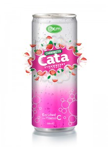 250ml OEM Carbonated Strawberry Flavor Drink