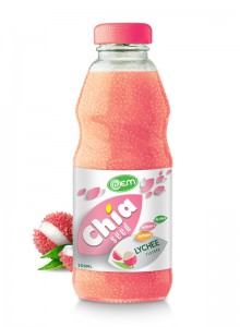 250ml OEM Lychee Flavor Chia Seed