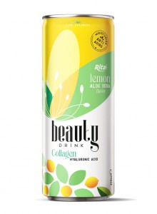 250ml  canned Collagen and hyaluronic acid  drink with lemon aloe vera flavor