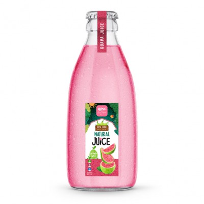 250ml glass bottle natural guava juice