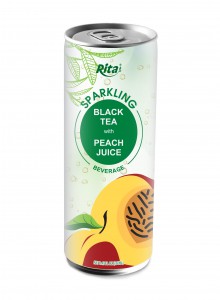 250ml sparkling drink black tea with peach juice