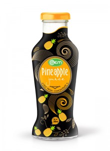 280ml OEM Glass bottle Pineapple Juice