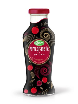 280ml OEM Glass bottle Pomegranate Juice