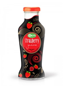 280ml OEM Glass bottle Strawberry Juice