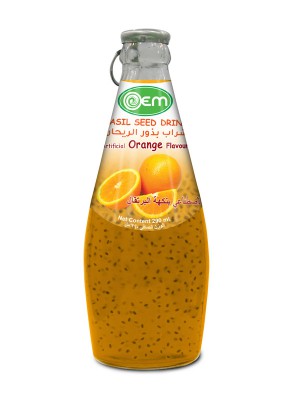 290ml OEM Basil Seed with Orange Flavor