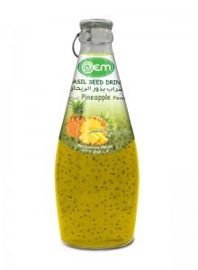 290ml OEM Basil Seed with Pineapple Flavor