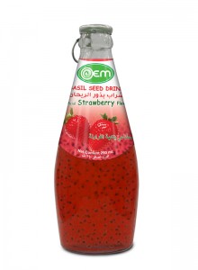 290ml OEM Basil Seed with Strawberry Flavor