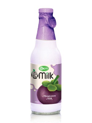 300ml OEM Glass bottle Mangosteen Milk