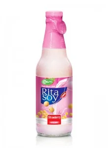 300ml OEM  Strawberry Flavor Soy Milk