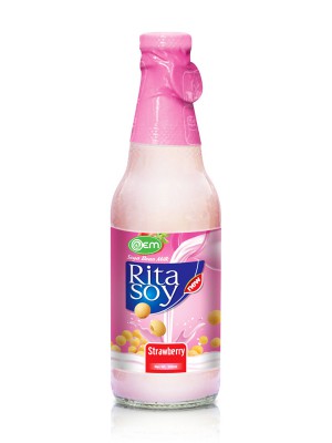 300ml OEM  Strawberry Flavor Soy Milk