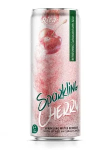Beverage Distributors Sparkling Water Mix Cherry Flavor 320ml Sleek Can