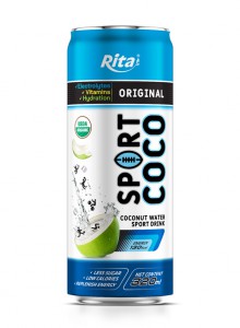 Pure organic sport coconut water private brand
