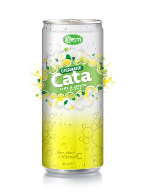 330ml OEM Carbonated Lemon Flavor Drink