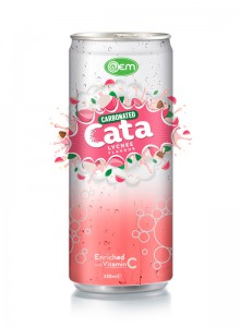 330ml OEM Carbonated Lychee Flavor Drink