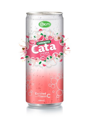 330ml OEM Carbonated Lychee Flavor Drink