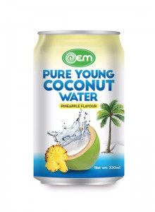 330ml OEM Coconut Water with Pineapple Flavor