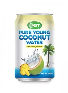 330ml OEM Coconut Water with Pineapple Flavor 330ml OEM Coconut Water with Pineapple Flavor