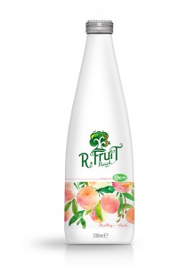 330ml OEM Glass bottle Peach Juice Drink