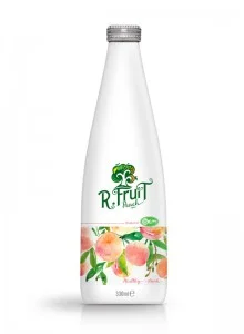 330ml OEM Glass bottle Peach Juice Drink