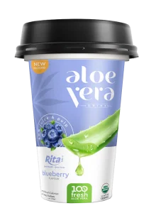 aloe vera juice with blueberry in pp cup 330ml