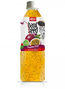 500ml Bottle Low Sugar Basil Seed Drink Passion Fruit Juice