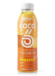 500ml Coconut Water with Electrolytes and Pineapple Flavor PET Bottle 500ml Coconut Water with Electrolytes and Pineapple Flavor PET Bottle
