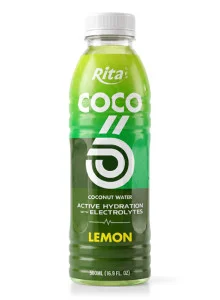 500ml Lemon Flavored Coconut Water with Electrolytes PET Bottle 500ml Lemon Flavored Coconut Water with Electrolytes PET Bottle