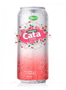 500ml OEM Carbonated Lychee Flavor Drink