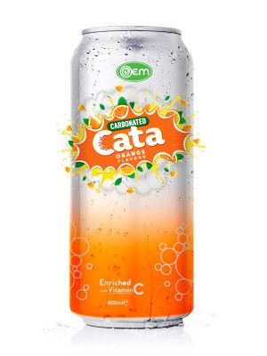 500ml OEM Carbonated Orange Flavor Drink