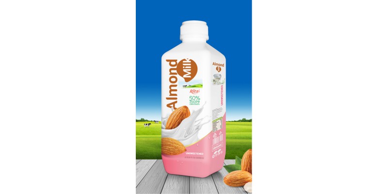 Almond milk drink no sugar 1000ml PP bottle