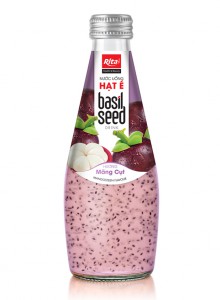 Basil Seed Drink With Mangosteen Flavour 290ml Glass Bottle