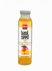 Basil seed drink with mango flavor