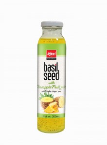 High quality basil seed pineapple juice drink private brand