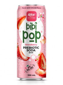 Bibi Pop Prebiotic Soda drink 330ml sleek can 01