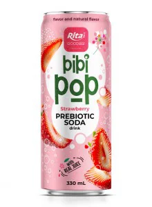 Bibi Pop Prebiotic Soda drink 330ml sleek can 01