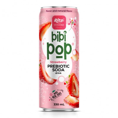 Bibi Pop Prebiotic Soda drink 330ml sleek can 01