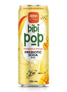 Bibi Pop Prebiotic Soda drink 330ml sleek can 02