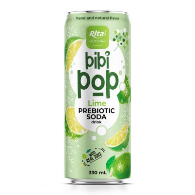 Bibi Pop Prebiotic Soda drink 330ml sleek can 04